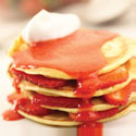 Receipe for Pancakes with Strawberry Sauce
